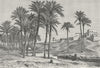 EGYPT. Sefi Canal at Fidemin-el-Fayum c1885 old antique vintage print picture