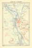 EGYPT. Cairo area c1885 old antique vintage map plan chart