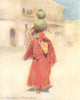 INDIA. A water-carrier 1905 old antique vintage print picture