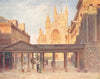 SOMT. Bath Abbey & Pump-Room 1906 old antique vintage print picture