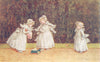 KATE GREENAWAY. Little Go-Cart; 3 girls 1905 old antique vintage print picture
