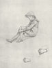 KATE GREENAWAY. Study from Life 1905 old antique vintage print picture