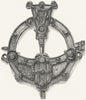 IRELAND. Tara Brooch(Obverse) 1888 old antique vintage print picture
