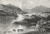 IRELAND. Upper lake Killarney 1888 old antique vintage print picture