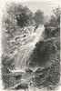 IRELAND. Torc Waterfall, Killarney 1888 old antique vintage print picture