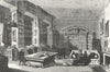 IRELAND. Library Maria Edgeworth wrote 1888 old antique vintage print picture