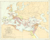 RELIGIOUS EUROPE 450-622AD.Patriarchates Sees.Franks Goths Langobards 1897 map