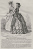 FASHION. Elegant Parisian ladies 1869 old antique vintage print picture