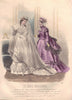 FASHION. Elegant Parisian ladies. mauve 1869 old antique vintage print picture