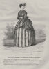 FASHION. Elegant Parisian ladies 1869 old antique vintage print picture
