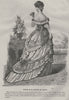 FASHION. Elegant Parisian lady 1869 old antique vintage print picture