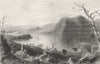 Crow-Nest, from Bull Hill (Hudson River), New York. WH BARTLETT 1840 old print
