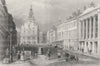 State Street, Boston, Massachusetts. WH BARTLETT 1840 old antique print