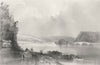 View of Northumberland (on the Susquehanna), Pennsylvania. WH BARTLETT 1840