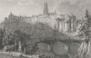SWITZERLAND. Freiburg / Fribourg from Sareni, St Nicholas tower. BARTLETT 1836