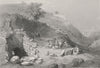 ISRAEL. Well of Virgin, Jerusalem-Bartlett 1847 old antique print picture