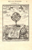 ARMILLARY SPHERE. 'Equateur'. Carte Generale du Monde. Astrolabe. MALLET 1683