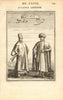 ARABIA COSTUME. Arabs in traditional 17C dress. 'Arabes'. MALLET 1683 print