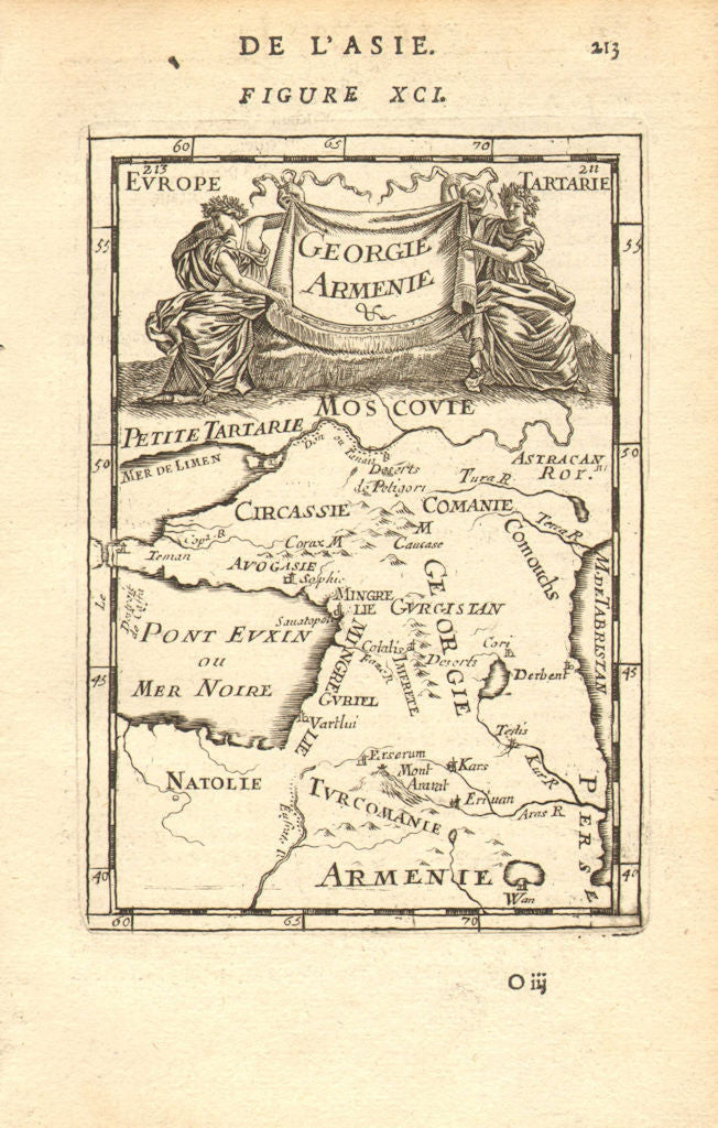 CAUCASUS. 'Georgie Armenie' Georgia Armenia Tblisi Russia. MALLET 1683 old map