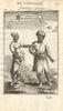 ETHIOPIA COSTUME. Abyssinians in 17C dress. 'Peuples d'Abissinie'. MALLET 1683