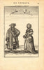 SWEDEN COSTUME. Swedish man & woman wearing 17C dress. 'Suedois'. MALLET 1683