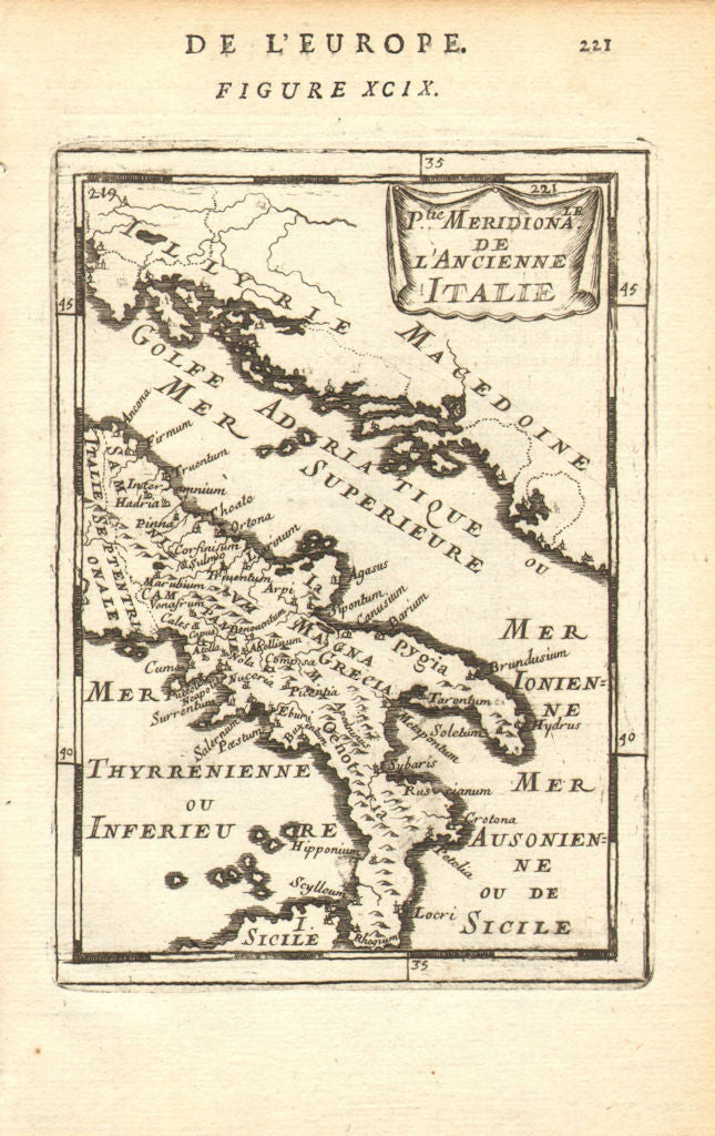 ANCIENT ITALY SOUTH. Magna Graecia. Ancienne Italie Meridionale. MALLET 1683 map