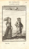 ITALY COSTUME. Italian man & woman in 17C dress. Fan. Sword. MALLET 1683 print