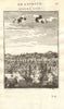 LISBOA (LISBON). Decorative view of the city Lisbon. boats & ships. MALLET 1683
