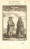 PORTUGAL COSTUMES. Portuguese man & woman in 17C dress. Portugais. MALLET 1683