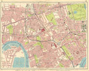 LONDON.Hammersmith Kensington Shepherds Bush Earls Court Notting Hill 1930 map