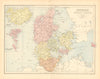 DENMARK. Railways. Iceland Schleswig-Holstein. BARTHOLOMEW 1876 old map