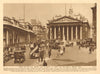 City of London. Royal Exchange. Bank of England. Omnibuses & cars 1926 print