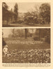 The Keeper's house, Kensington Gardens. Crocus carpet of spring 1926 old print
