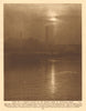 Mists of a London evening on the Surrey shore by Waterloo Bridge 1926 print