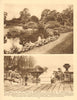 The Westbourne stream at either end of the Serpentine 1926 old vintage print