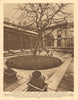 The garden court in the Bank of England 1926 old vintage print picture
