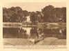 Thames at Isleworth Ferry looking towards Kew Gardens. Rowing boat 1926 print