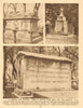At Bunhill & Chiswick. tombs of Bunyan, Dame Mary Page and Hogarth 1926 print