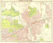 LONDON NE. Wanstead Ilford Manor Park Seven Kings Wood Grange 1917 old map