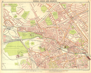 LONDON. Kilburn St John's Wood Maida Vale Bayswater Notting Hill 1917 old map