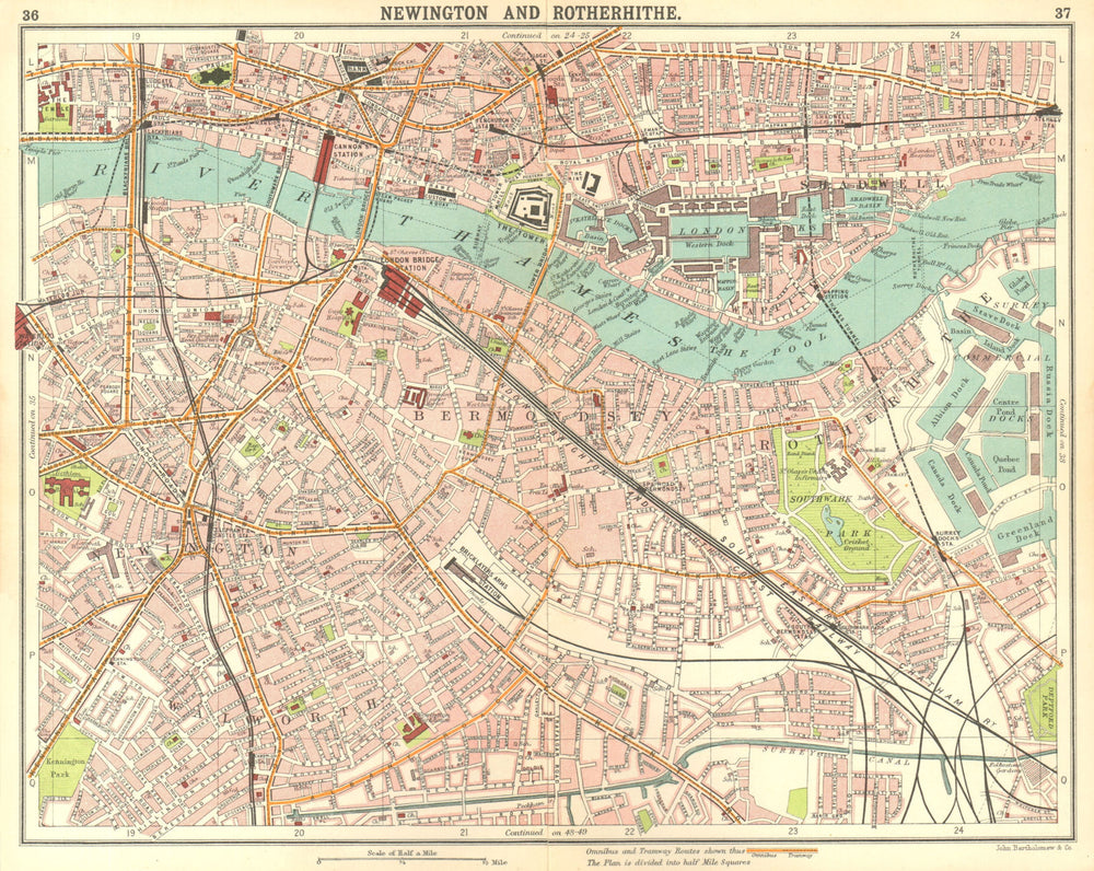 LONDON.Newington Rotherhithe Bermondsey Shadwell Borough Surrey Docks 1917 map
