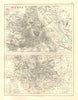 VIENNA & ROME. City plans. Wien. Roma. Austria. Italy. JOHNSTON 1920 old map