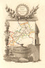 HAUTE-GARONNE département. 'Haute Garonne'. Scarce map/carte by A.M. PERROT 1823
