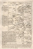 Pleasley-Clowne-Aughton-Rotherham-Barnsley road map by OWEN & BOWEN 1753
