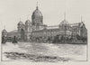 Exhibition Buildings, Melbourne. Melbourne. Australia 1890 old antique print