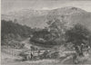 Mount Wellington, from the Huon Road. Tasmania. Australia 1890 old print