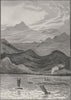 The Owen-Stanley Ranges, from the Sea. New Guinea 1890 old antique print