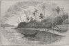 Dinner Island. New Guinea 1890 old antique vintage print picture