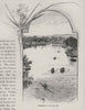 Torrens Lake. Adelaide. Australia 1890 old antique vintage print picture