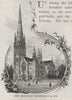 The Anglican Cathedral. Ballarat. Australia 1890 old antique print picture